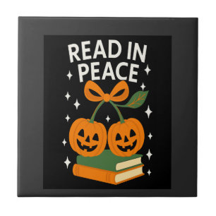 Carreau Lire en paix livre drôle d'Halloween