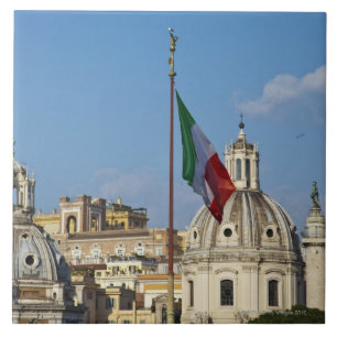 Carreau L'Italie, Rome. Drapeau italien
