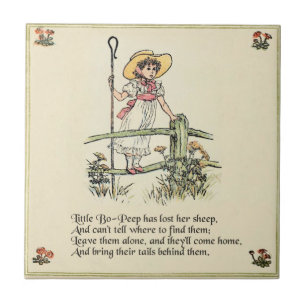 Carreau Little Bo-Peep : Nursery classique de Kate Greenaw