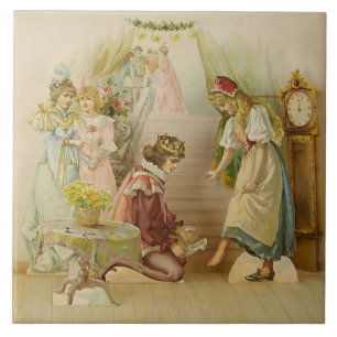 Carreau « Little Cinders » : illustration de conte de fées
