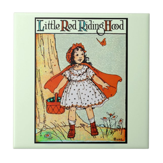 Carreau Little Red Riding Hood Vintage Cute (Devant)
