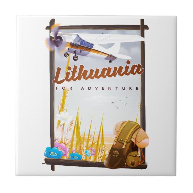 Carreau lituanie - Pour une affiche voyage aventure (Devant)