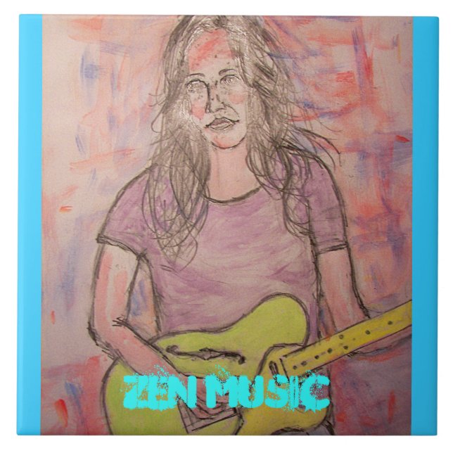 Carreau Live Zen Music Girl Sketch (Devant)