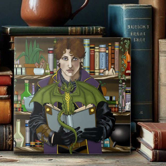 Carreau Livres de sorcier de fantasy Potions de dragon (Créateur téléchargé)