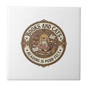 Carreau Livres Et Chats Livres De Chat Lecture Vintage Vec