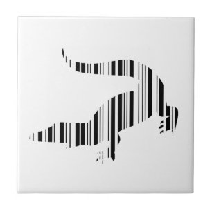 Carreau LIZARD REPTILE BAR CODE Crocodile Code barre Motif