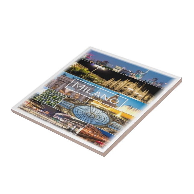 Carreau LMD003 MILAN, Mosaïque, Lombardie, Italie, (Côté)