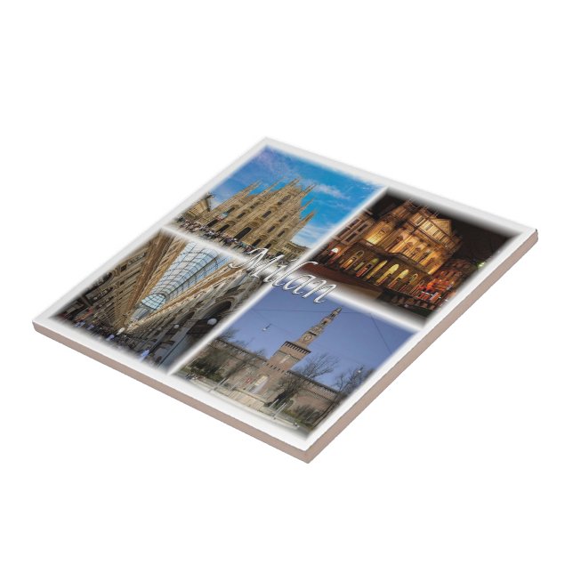 Carreau LMD117 Mosaïque MILAN, Lombardie, Italie, (Côté)