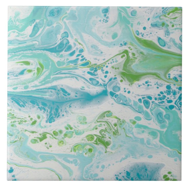 Carreau l'océan de vert bleu et de blanc a inspiré la (Devant)
