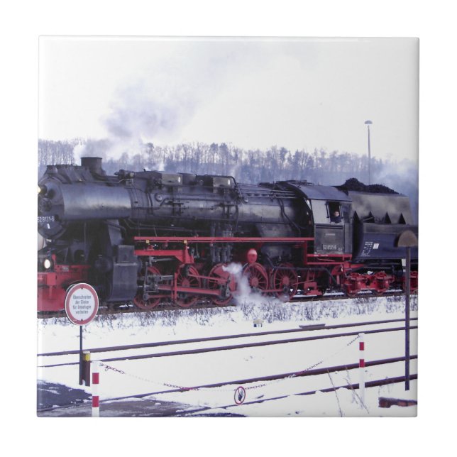 Carreau locomotive de gare de train à vapeur (Devant)