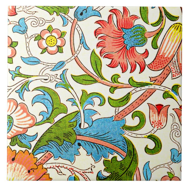 Carreau Lodden, un motif William Morris, Carrelage en céra (Devant)