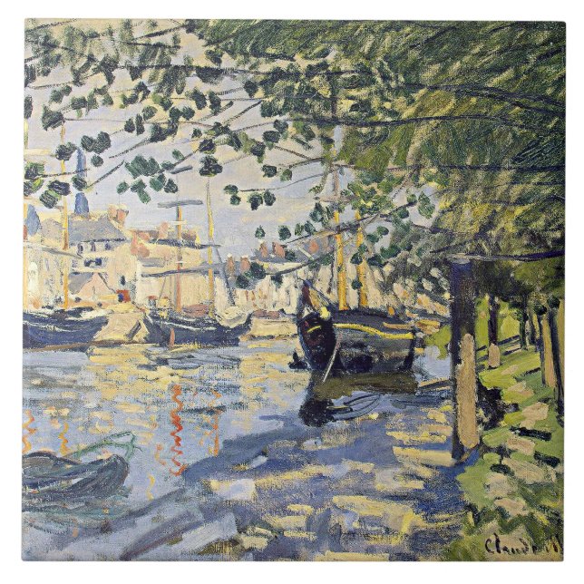 Carreau L'œuvre de Monet, la Seine à Rouen, (Devant)
