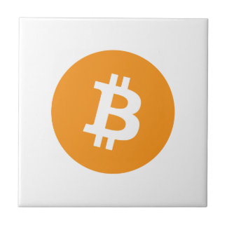 Carreau Logo Bitcoin Cryptomonnaie