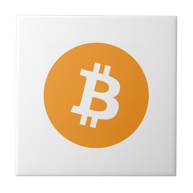 Carreau Logo Bitcoin Cryptomonnaie (Devant)