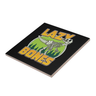 Carreau logo de dessin animé Lazy Bones