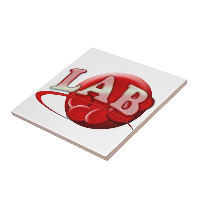 CARREAU LOGO DE LABORATOIRE RBC CELLULES SANGUINES ROUGES (Côté)