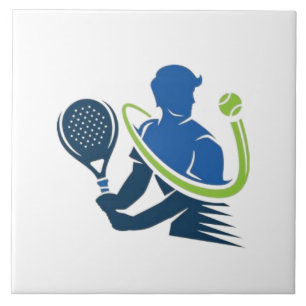 Carreau Logo du club de tennis - Action dynamique, Style s