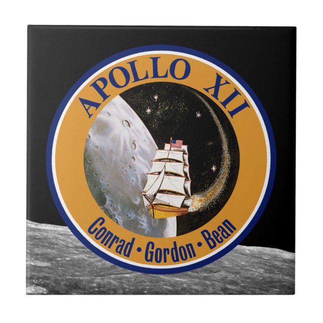 Carreau Logo du patch de mission Apollo 12 (Devant)