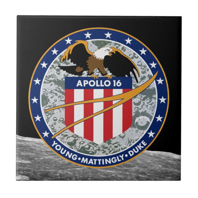 Carreau Logo du patch de mission NASA Apollo 16 (Devant)