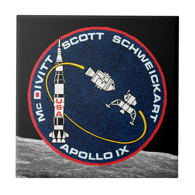 Carreau Logo du patch de mission NASA Apollo 9 (Devant)