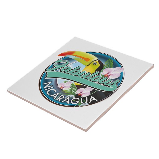 Carreau Logo fabuleux du toucan du Nicaragua (Côté)