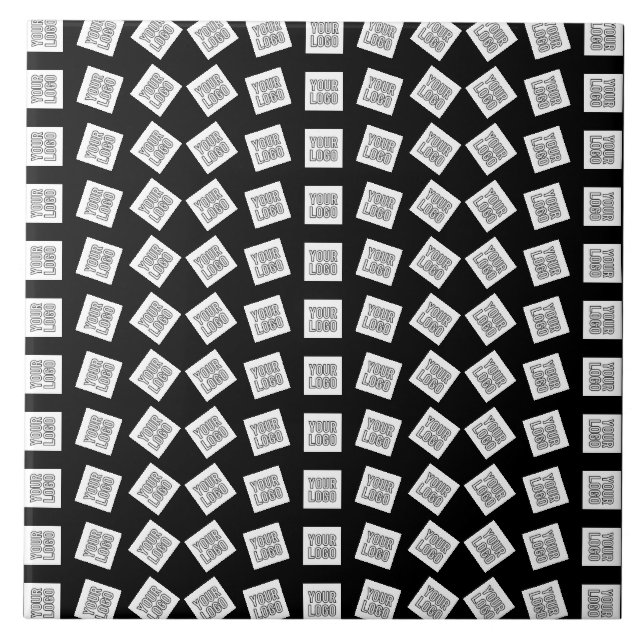 Carreau Logo unique ou Motif d'image | Noir (modifiable) (Devant)