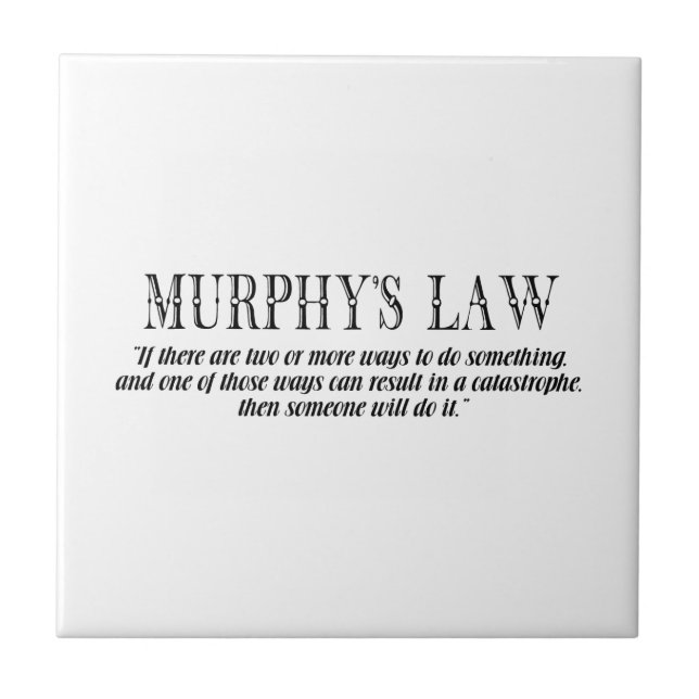 Carreau loi de Murphy (Devant)