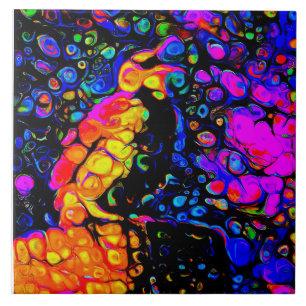 Carreau L'Oiseau Solitaire 4 : Style Art Liquide