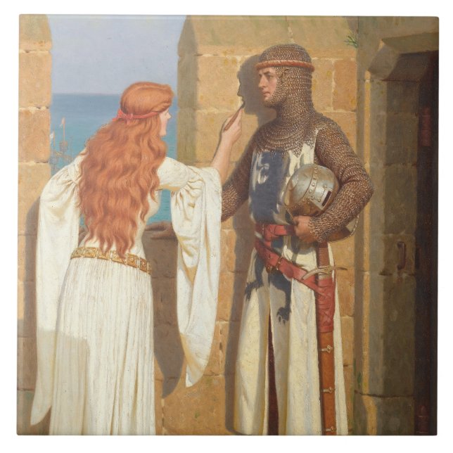 Carreau L'ombre du chevalier (par Edmund Blair Leighton) (Devant)
