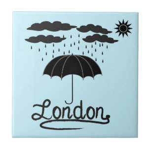 Carreau Londres sous un parapluie