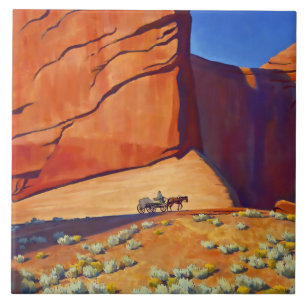 Carreau “Lonesome Journey” l'art occidental de Maynard Di