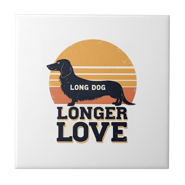 Carreau Long Chien Amour Plus Long Vintage Dachshund Couch (Devant)