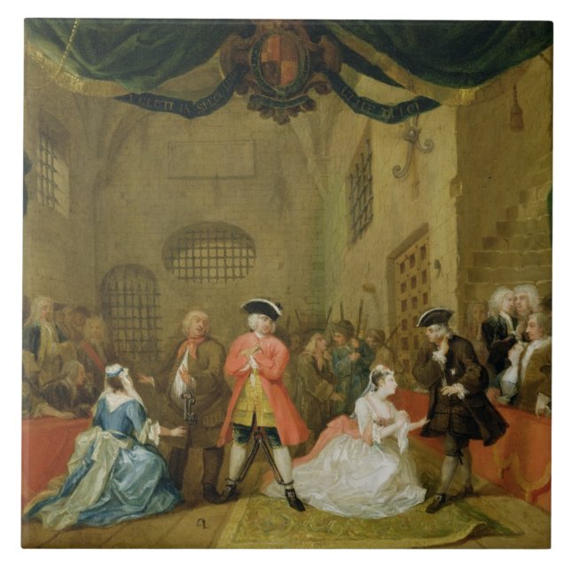 Carreau L'opéra du mendiant, scène III, Loi XI, 1729 (Devant)