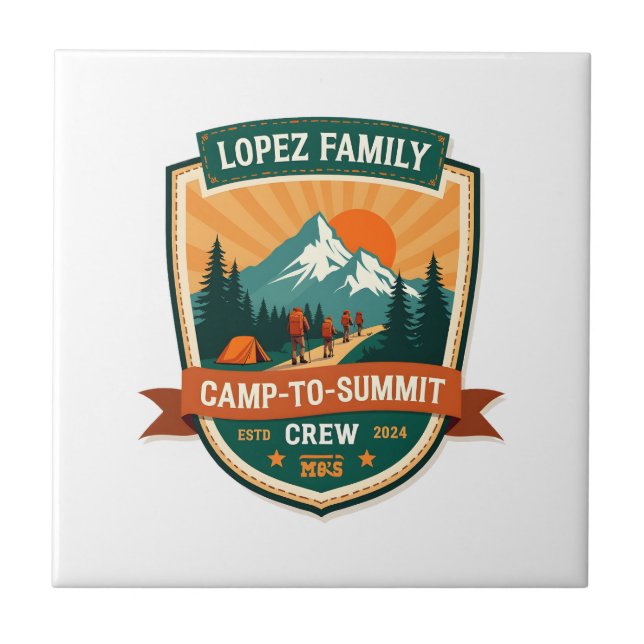 Carreau Lopez Family Camp-To-Summit Crew Vintage Randonnée (Devant)