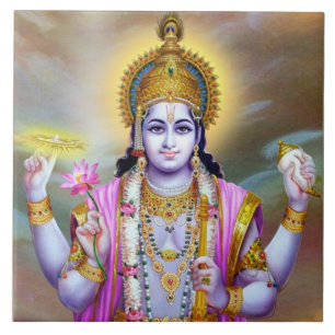 Carreau Lord Vishnu Floral Art