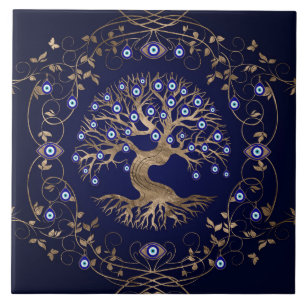 Carreau L'ornement des yeux de l'arbre de vie