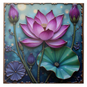Carreau Lotus rose vif