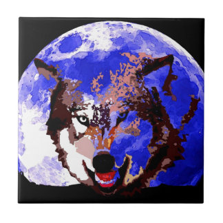 Carreau Loup et Pleine lune