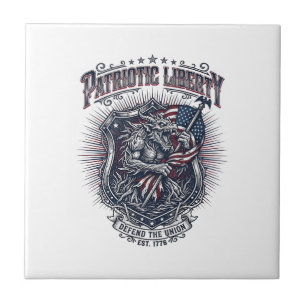 Carreau Loup-garou patriotique Patriote Horreur Monstre Pa