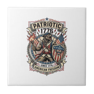 Carreau Loup-garou patriotique Patriote Horreur Monstre Pa