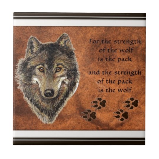 Carreau Loup Loups Paquet Nature De Citation De Force Zazzle Fr