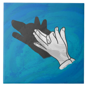 Carreau Loup sur bleu