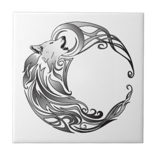 Carreau Loup tribal - ombragé