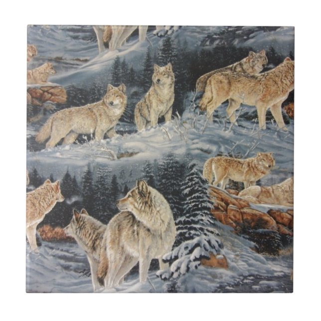 Carreau Loups d'hiver (Devant)