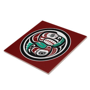 Carreau Loutre du nord-ouest de Côte Pacifique chassant le