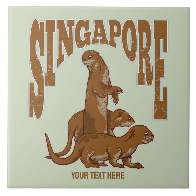 Carreau Loutres de mer Singapour (Devant)