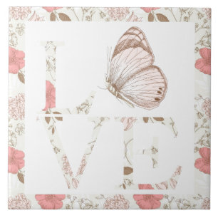 Carreau Love Butterfly Floral