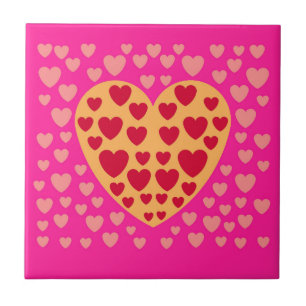 CARREAU LOVE HEART COLORFULL TILE CÉRAMIQUE