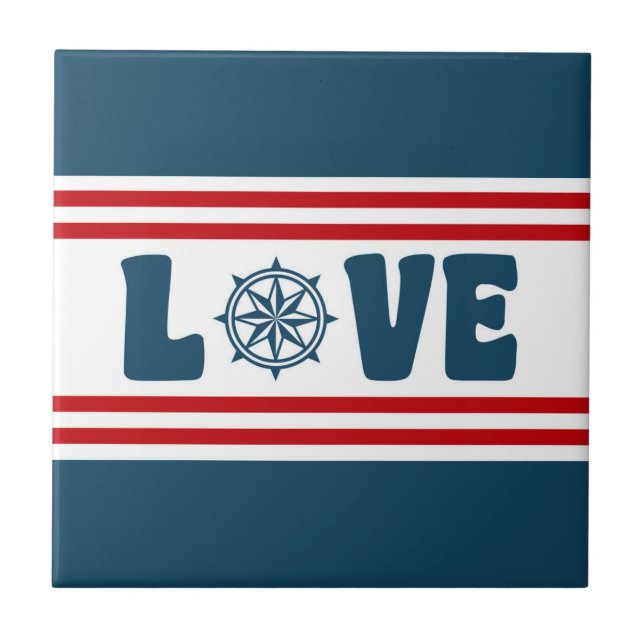 Carreau Love nautique design (Devant)