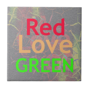 CARREAU LOVE RED GOLDEN VERT